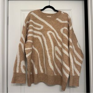 Tan and White Sweater